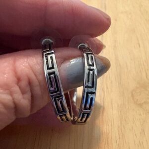 Fifth Avenue Greek Key Hoop Earrings